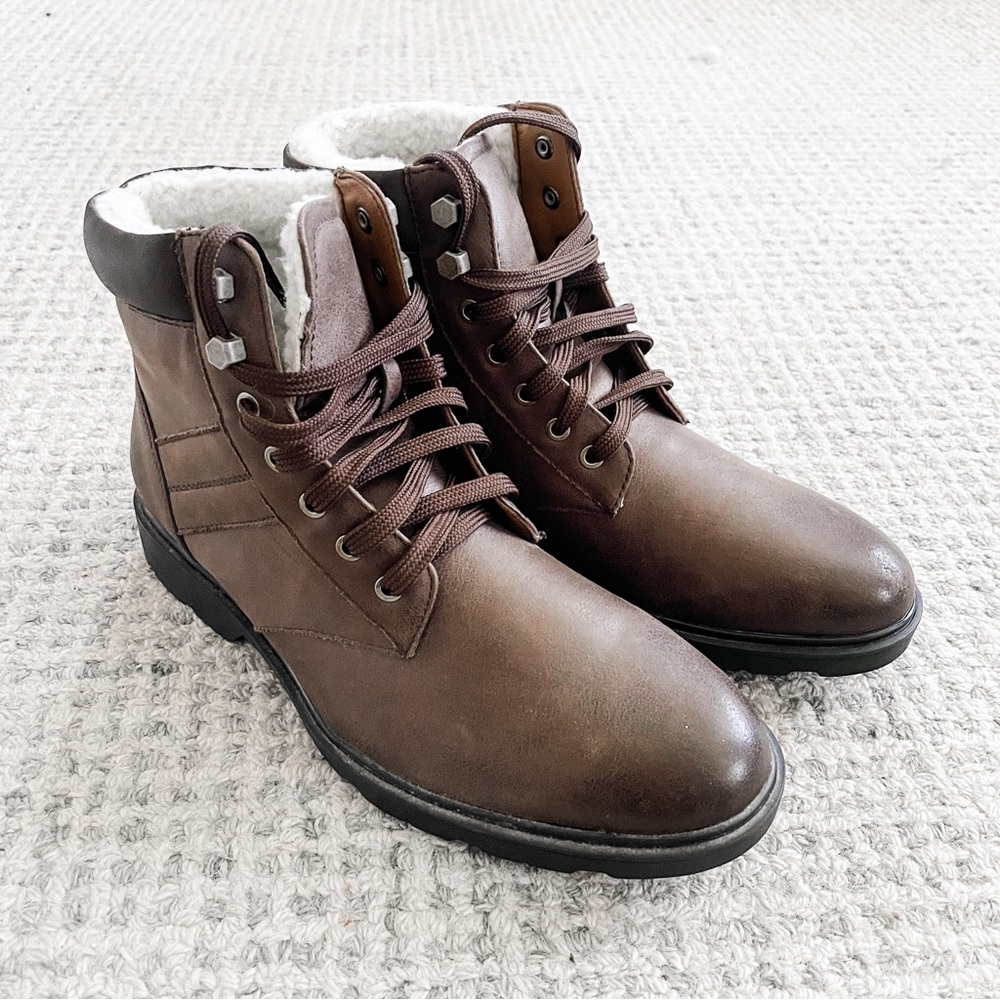 CALL IT SPRING | NWOT Brown Boots FAUX Fur Men’s 7